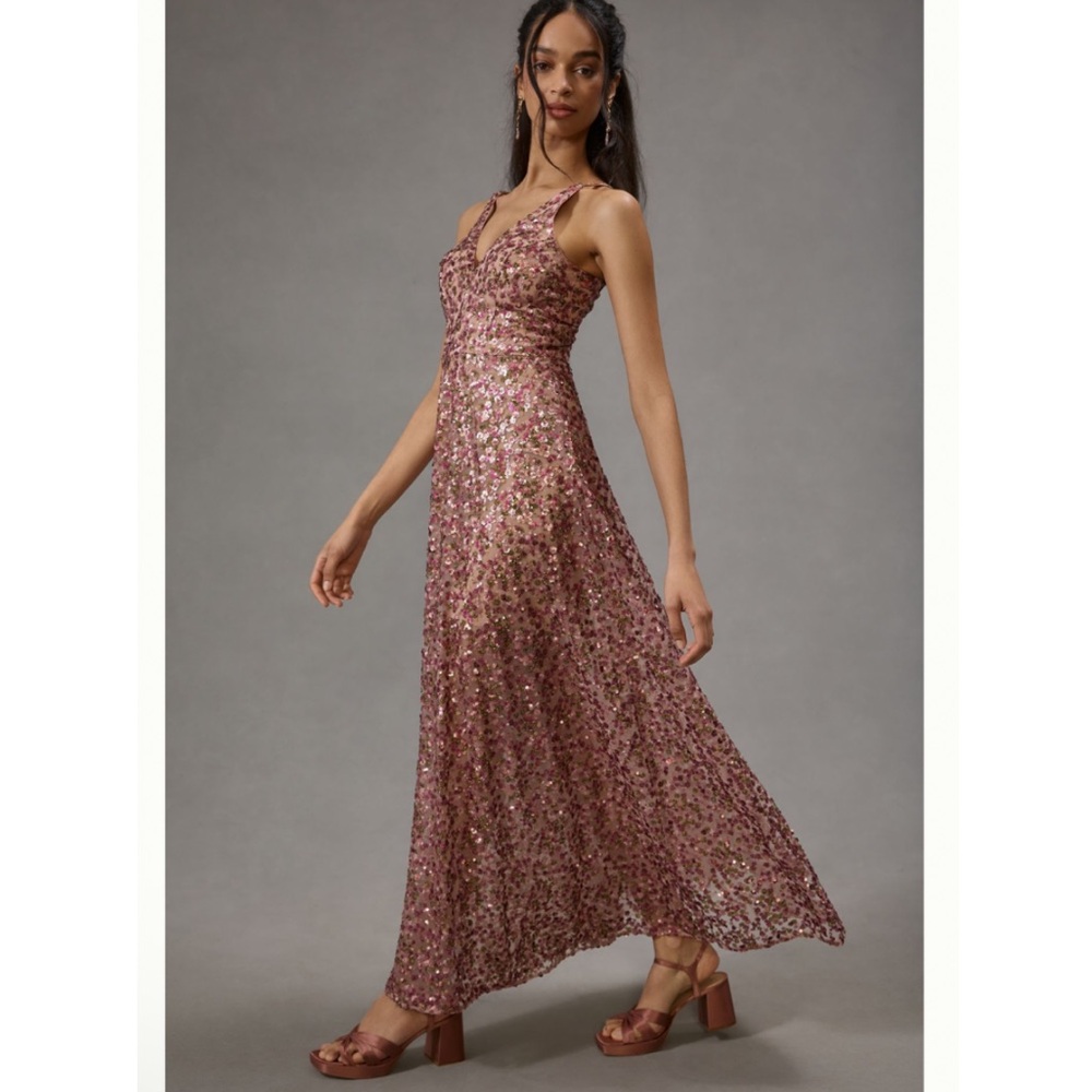 Anthropologie Dress The Population Ariyah Gown